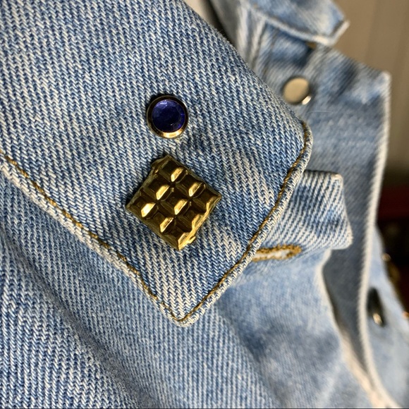 80s Bedazzled Denim Vest - Picture 5 of 10